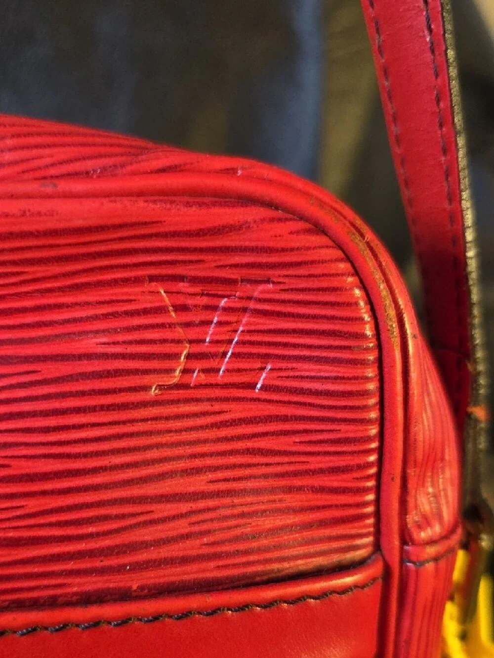 Vintage Louis Vuitton Red Epi Leather Crossbody